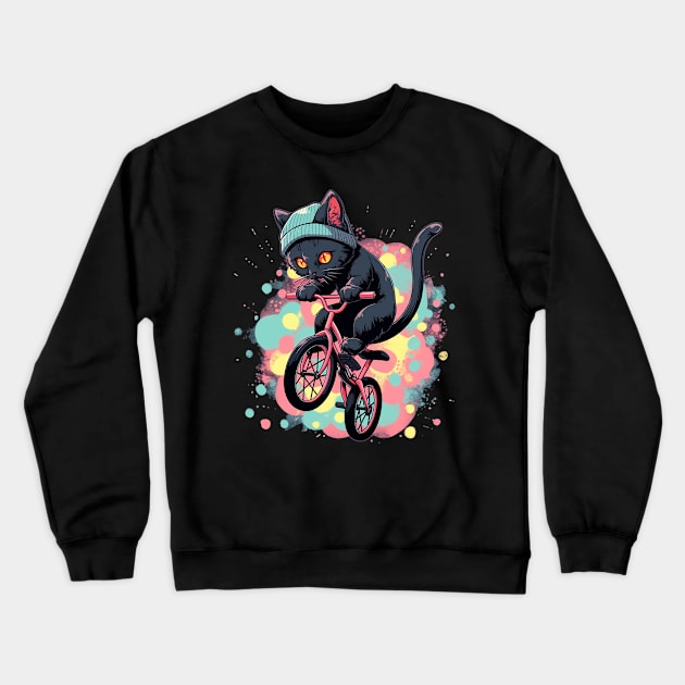 cat Crewneck Sweatshirt by dorapeterx